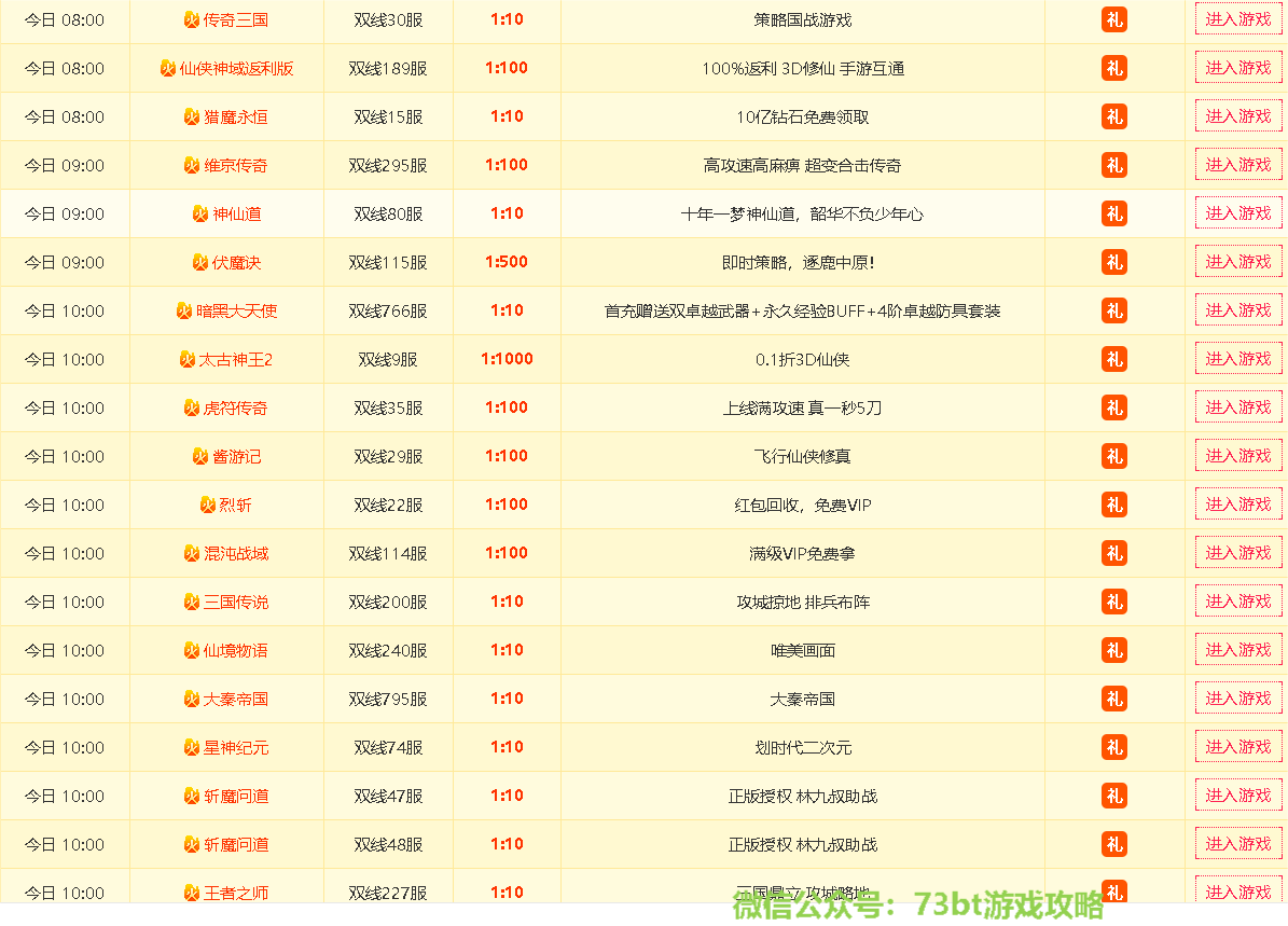 传奇类网页游戏开服表九游会国际厅揭秘最新